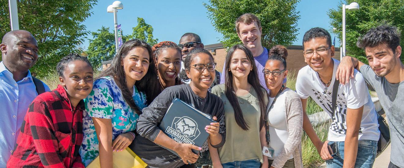 A group of students posing for a picture